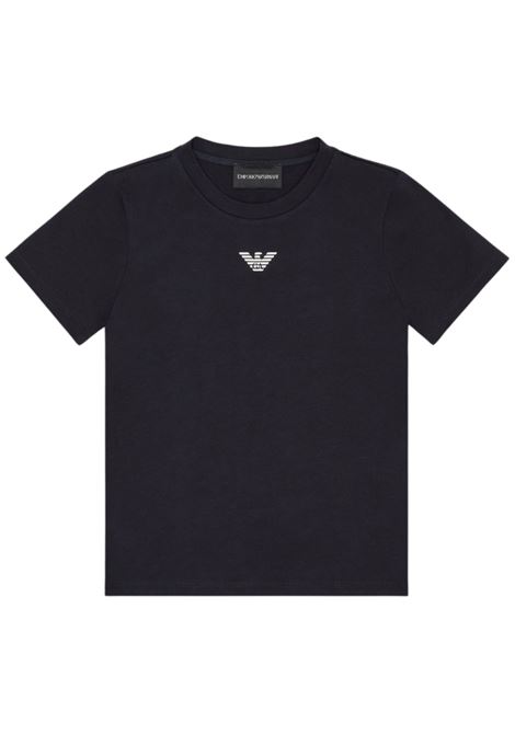 Black cotton T-shirt for children EMPORIO ARMANI | EB000421/MANERO